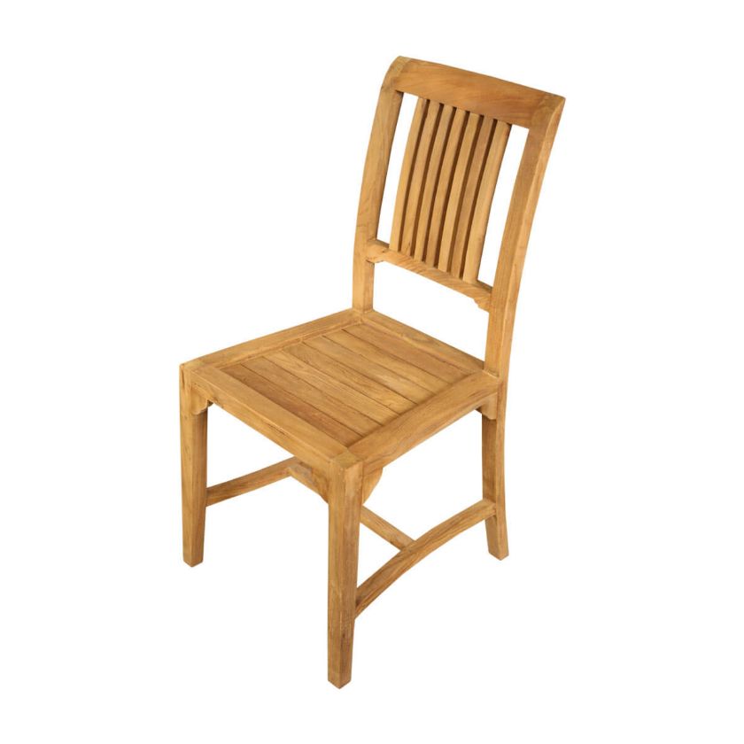 Picture of Fulton Solid Teak Wood Outdoor Vertical Slatted Dining Chair
