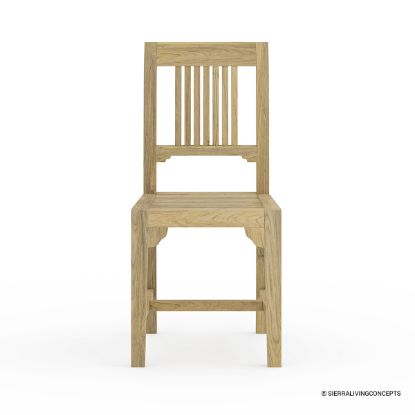 Picture of Fulton Solid Teak Wood Outdoor Vertical Slatted Dining Chair