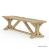 Picture of Fulton Stylish Teak Wood Trestle Base Dining Bench