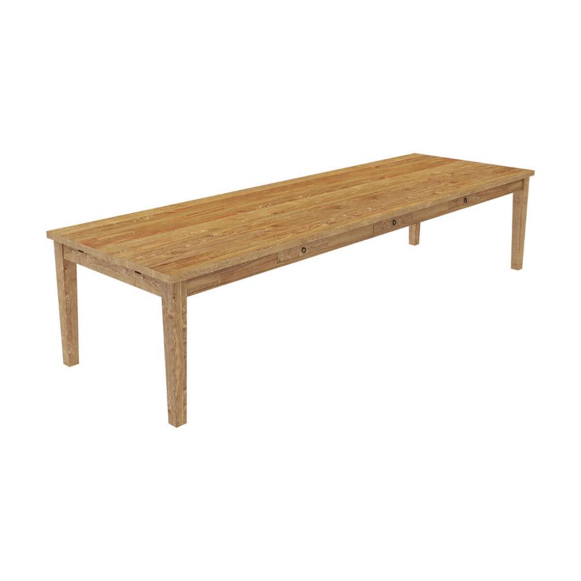 Picture of Brussels Teak Wood Large Extendable Dining Table For 16 People