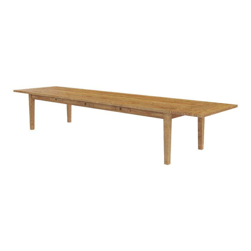 Picture of Brussels Teak Wood Large Extendable Dining Table For 16 People