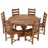 Picture of Cloverdale Rustic Solid Wood Round Dining Table Set