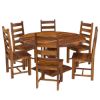 Picture of Cloverdale Rustic Solid Wood Round Dining Table Set