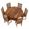 Picture of Cloverdale Rustic Solid Wood Round Dining Table Set