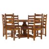Picture of Cloverdale Rustic Solid Wood Round Dining Table Set
