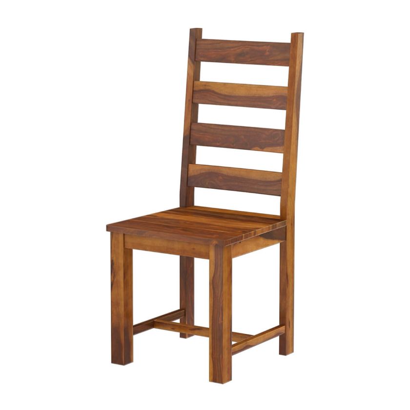 Picture of Cloverdale Solid Wood Sturdy Ladder Slat Back Dining Chair