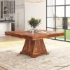 Picture of Gastonia Solid Wood Square Pedestal Dining Table For 8