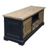 Picture of Carterville Rustic Teak and Mahogany Wood TV Stand Media Cabinet