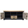 Picture of Carterville Rustic Teak and Mahogany Wood TV Stand Media Cabinet