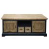Picture of Carterville Rustic Teak and Mahogany Wood TV Stand Media Cabinet
