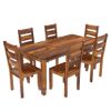 Picture of Cariboo Contemporary Rustic Solid Wood Dining Table Set