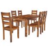Picture of Cariboo Contemporary Rustic Solid Wood Dining Table Set