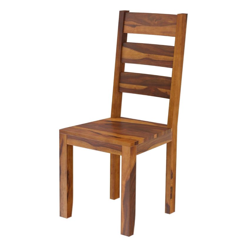 Picture of Cariboo Contemporary Rustic Solid Wood Ladder Back Dining Chair