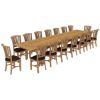 Picture of Brussels Rustic Teak Wood 18 Piece Dining Room Set