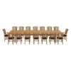 Picture of Brussels Rustic Teak Wood 18 Piece Dining Room Set