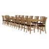 Picture of Brussels Rustic Teak Wood 18 Piece Dining Room Set