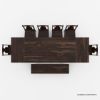 Picture of Tirana Rustic Solid Wood Extension Dining Table 6 Chairs and Bench Set