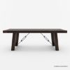 Picture of Tirana Rustic Solid Wood Extension Dining Table 6 Chairs and Bench Set