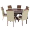 Picture of Hosford Modern Handcrafted Solid Wood 8 Piece Round Dining Room Set