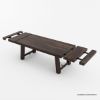Picture of Tirana Rustic Solid Wood Large Dining Table With Extendable Leaves