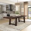 Picture of Tirana Rustic Solid Wood Large Dining Table With Extendable Leaves
