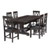 Picture of Antwerp Solid Wood 8 Piece Extension Dining Room Set