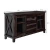 Picture of Antwerp Solid Wood 4 Drawer Large Sideboard Cabinet with Glass Door