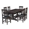 Picture of Antwerp Solid Wood Farmhouse Extendable Dining Room Set