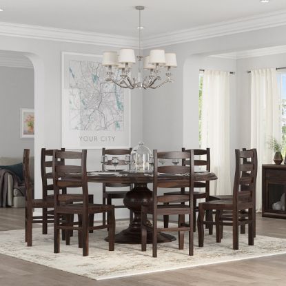 Picture of Minsk Rosewood Pedestal Round Dining Room Table Set