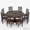 Picture of Minsk Rosewood Pedestal Round Dining Room Table Set