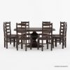 Picture of Minsk Rosewood Pedestal Round Dining Room Table Set