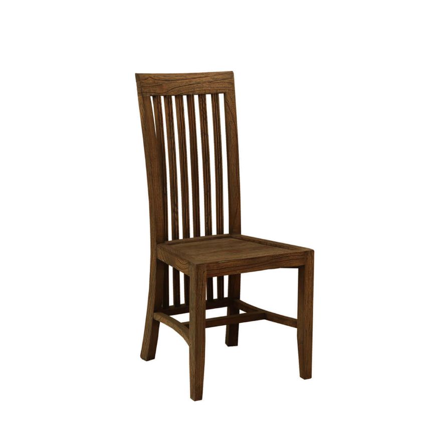 Picture of Pensacola Mindi Wood Stylish Vertical Slat Back Dining Chair
