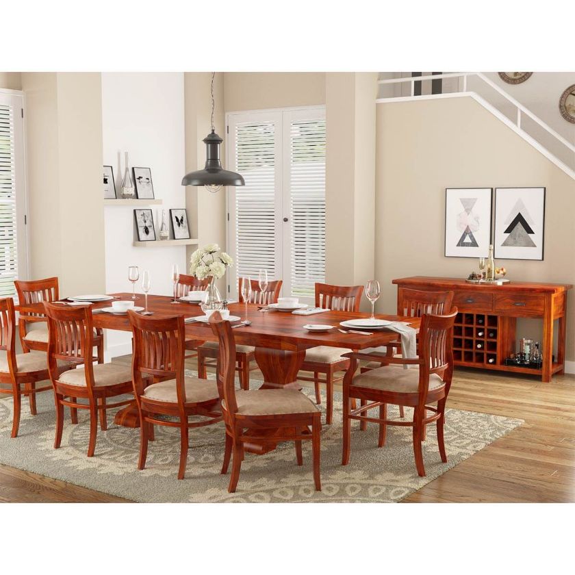 Picture of Chantilly Chic Rosewood 12 Piece Dining Room Set
