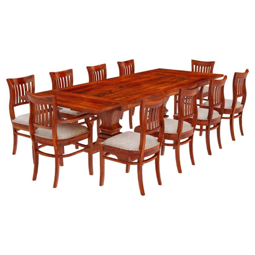 Chantilly Chic Rosewood 12 Piece Dining Room Set
