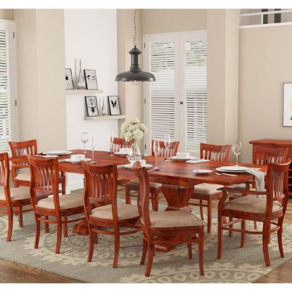 Picture of Chantilly Chic Solid Wood Extendable Dining Table Set