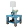 Picture of Empire Blue Dawn Rustic Solid Mango Wood Nightstand