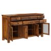 Picture of Cloverdale Solid Wood Dining Room Buffet Cabinet with Glass Door