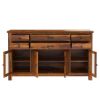 Picture of Cloverdale Solid Wood Dining Room Buffet Cabinet with Glass Door
