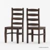 Picture of Minsk Rustic Traditional Rosewood Ladder Back Dining Chair