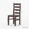 Picture of Minsk Rustic Traditional Rosewood Ladder Back Dining Chair