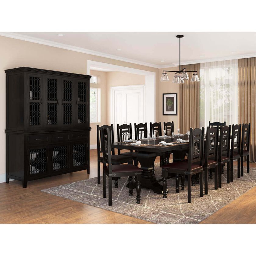 Picture of Harold Traditional Solid Wood 14 Piece Dining Room Set