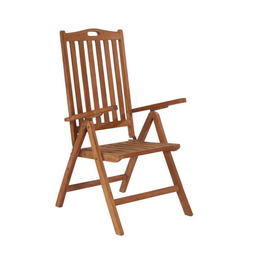 Picture of Clendenin Stylish Handcrafted Solid Teak Wood Patio Chair