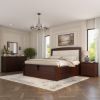 Picture of Vindemia Solid Mahogany Wood 4 Piece Storage Bedroom Set