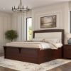 Picture of Vindemia Contemporary Style Solid Mahogany Wood Storage Platform Bed