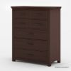 Picture of Vindemia Solid Mahogany Wood Tall Bedroom Dresser Chest With 7 Drawers