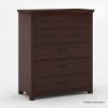 Picture of Vindemia Solid Mahogany Wood Tall Bedroom Dresser Chest With 7 Drawers