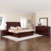 Picture of Petros Transitional Mahogany Wood 4 Piece Bedroom Set
