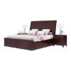 Picture of Petros Transitional Mahogany Wooden Sleigh Storage Platform Bed