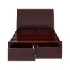 Picture of Petros Transitional Mahogany Wooden Sleigh Storage Platform Bed