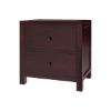 Picture of Petros Transitional Mahogany Wood 2 Drawer Nightstand